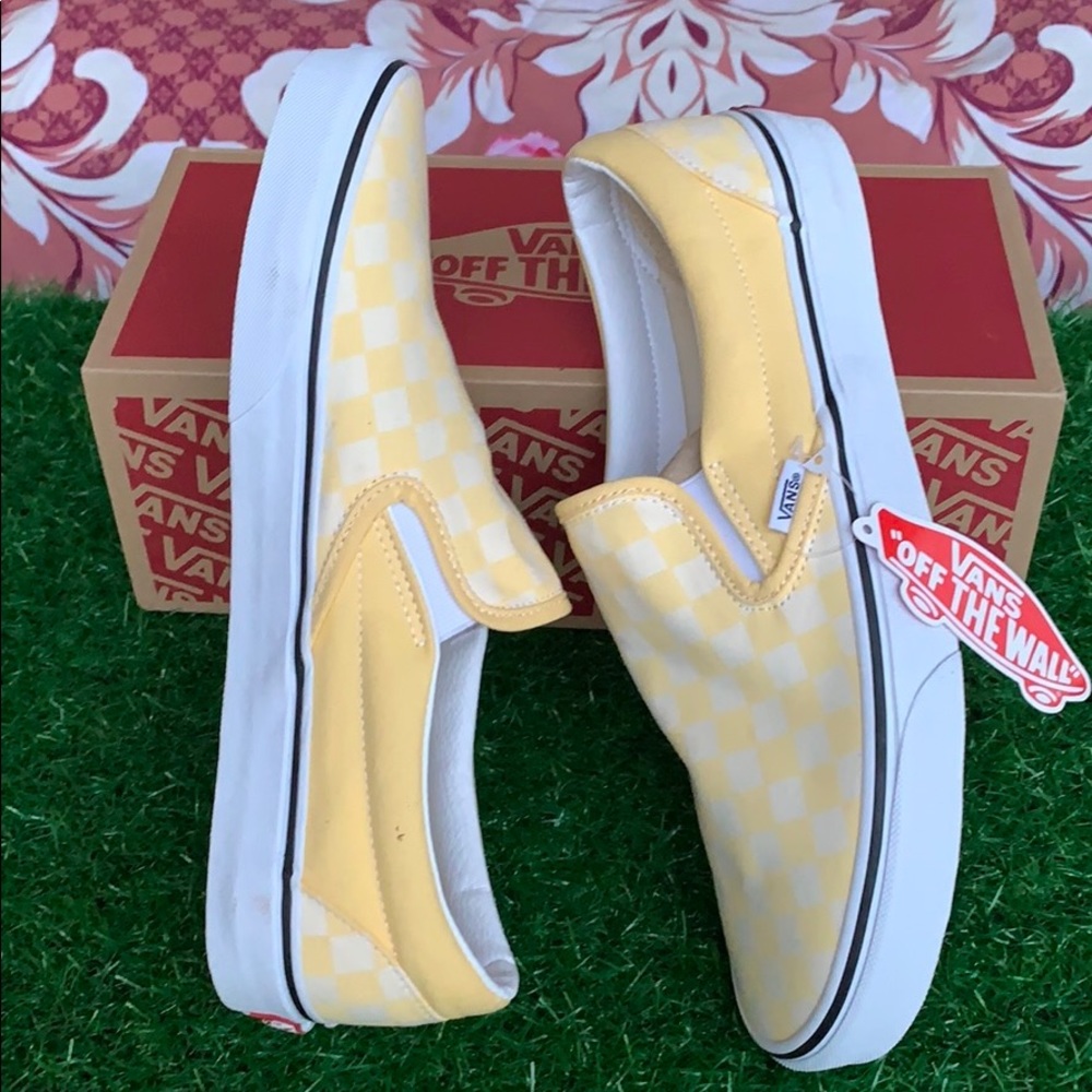VANS CLASSIC SLIP ON CHECKERBOARD Gldnhztrwht MEN’ - Picture 3 of 16